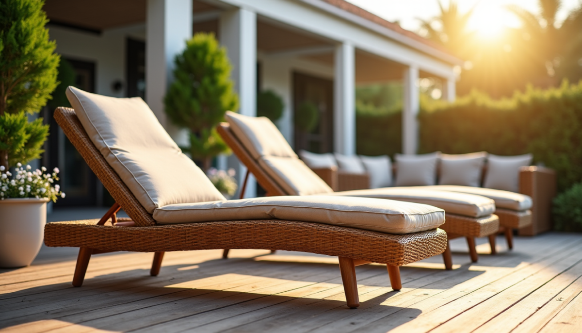 Qualité du mobilier extérieur : rotin PE, dossier réglable et durabilité